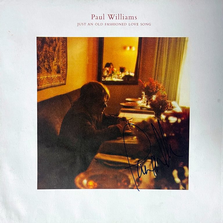 Paul Williams signed 1971 Just An Old Fashioned Love Song Lyrics Insert Book