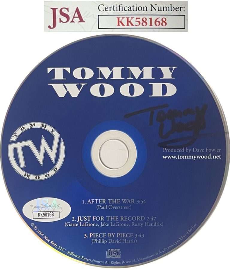 Tommy Wood signed 2005 Self Titled 3 Track CD w/ Case- JSA #KK58168