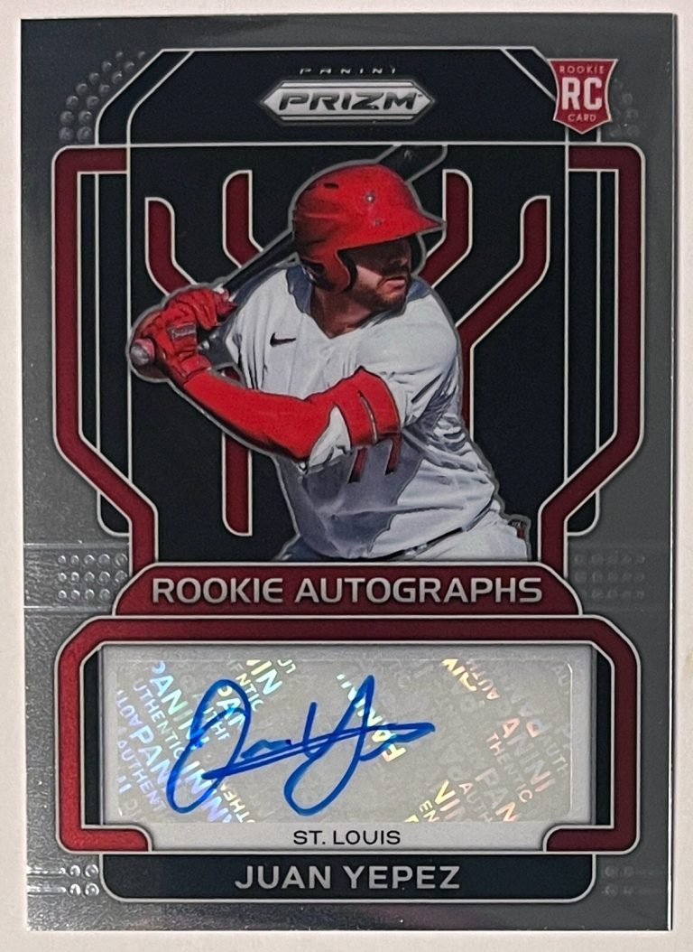 Juan Yepez signed 2022 Panini Prizm Rookie Auto Card #RA-JY- St. Louis Cardinals