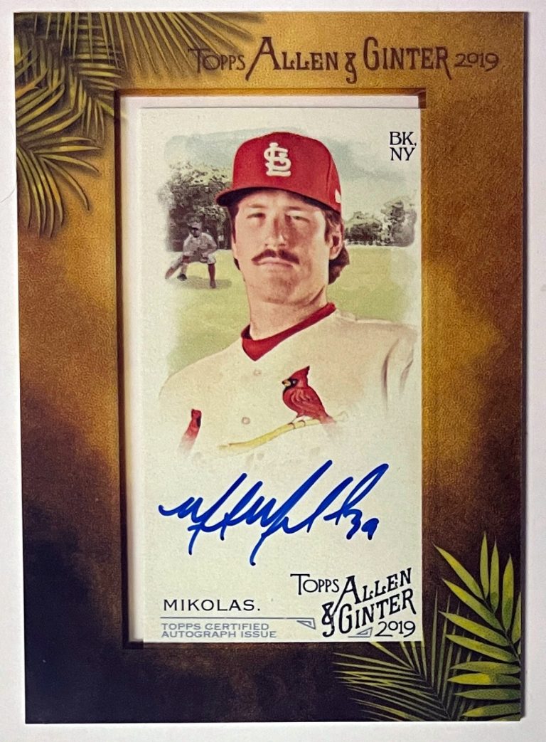 Miles Mikolas signed 2019 Topps Allen & Ginter Mini Framed On Card Auto #MA-MMI