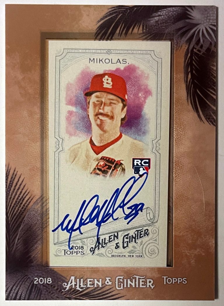 Miles Mikolas 2018 Topps Allen & Ginter Mini Framed Rookie On Card Auto #MA-MMI