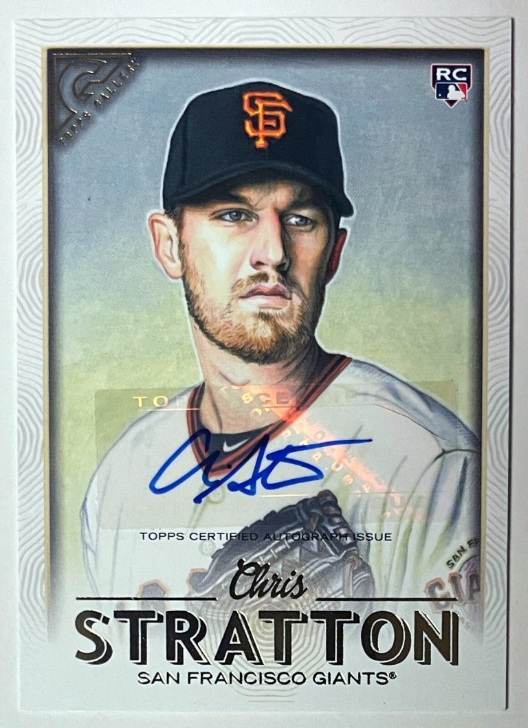 Chris Stratton signed 2018 Topps Gallery Certified RC Auto Card (RC) #8 -Giants