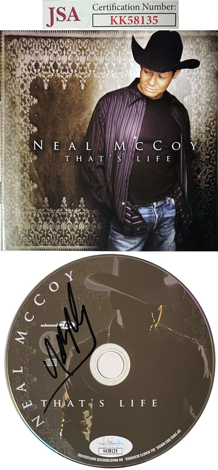 Neal McCoy signed 2005 That's Life CD w/ Cover Booklet & Case- JSA #KK58135
