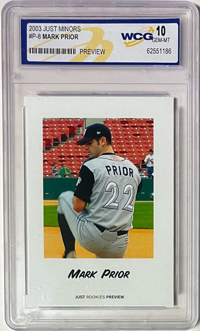 Mark Prior 2003 Just Minors Rookies Preview Card (RC) #P-8- WCG Graded 10 Gem MT