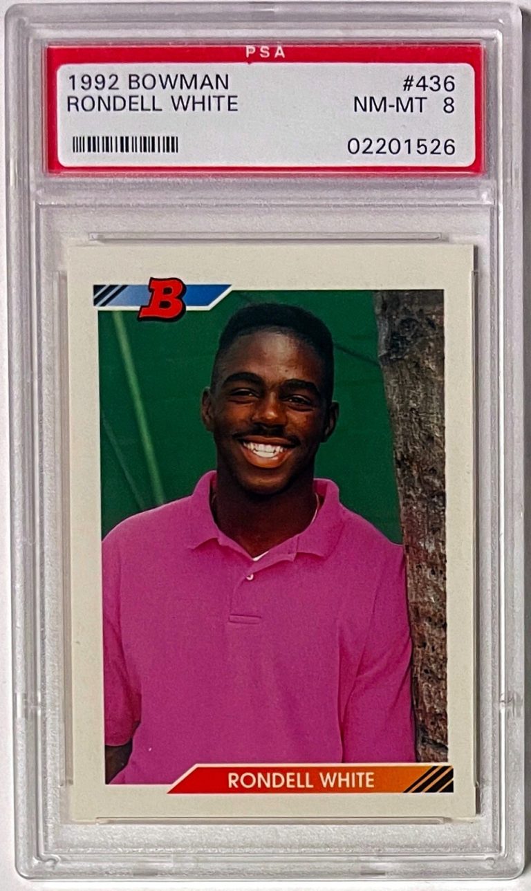 Rondell White 1992 Bowman Rookie Card (RC) #436- PSA Graded 8 NM-MT (Expos)