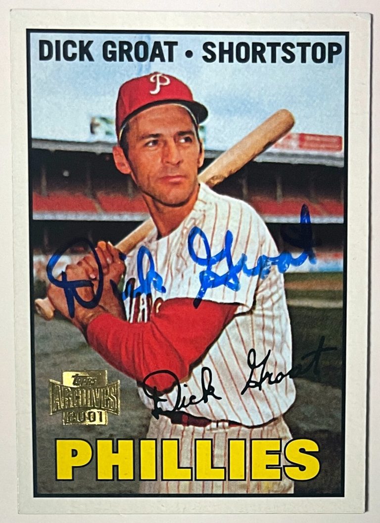 Dick Groat signed 2001 Topps Archives On Card Auto #205 (Philadelphia Phillies)