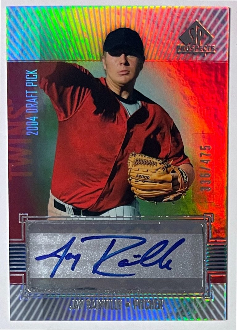 Jay Rainville signed 2004 SP Prospects Rookie Auto Card #318- /475 (Twins)