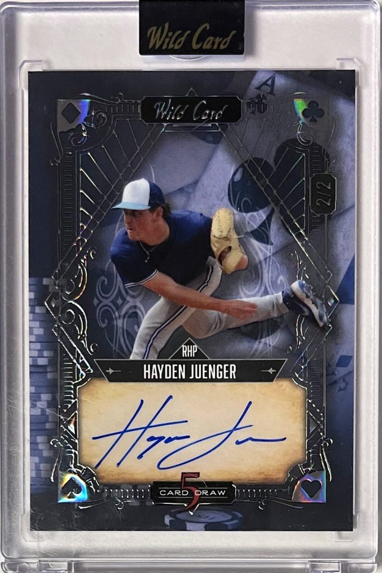 Hayden Juenger signed 2024 Wild Card 5 Card Draw Auto Card #5CDV-HJA- /2
