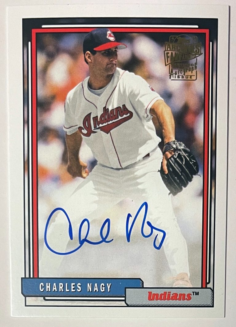 Charles Nagy 2018 Topps Archives Fan Favorite On Card Auto #FFA-CN -Cleveland