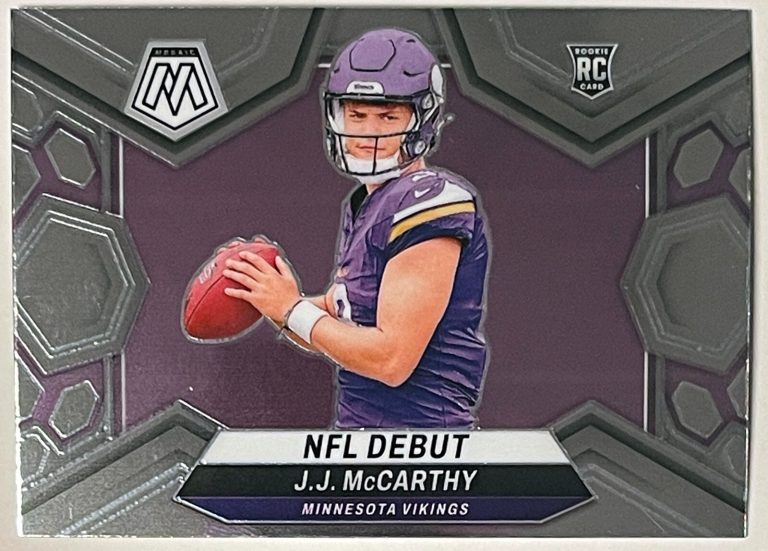 JJ/J.J. McCarthy 2024 Panini Mosaic NFL Debut Rookie Card (RC) #275 (Vikings)