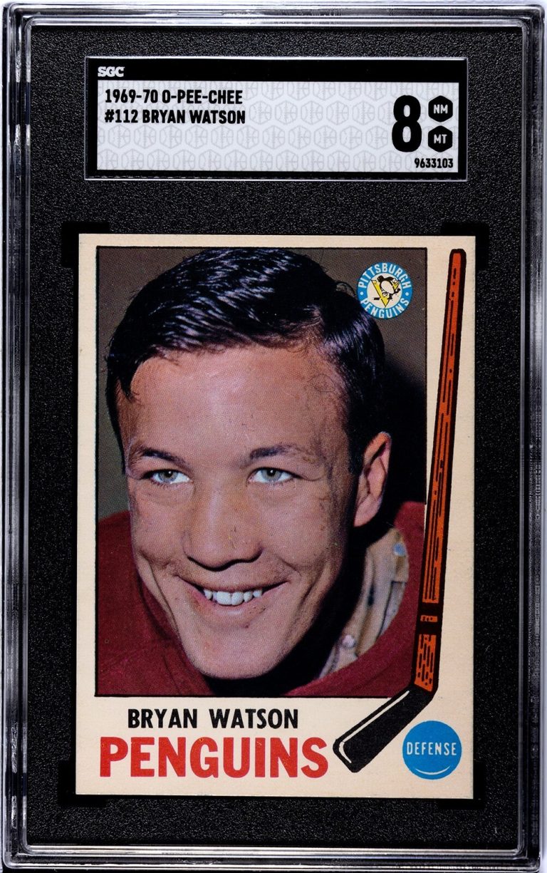 Bryan Watson 1969-70 O-Pee-Chee NHL Card #112- SGC Graded 8 NM-MT (Penguins)