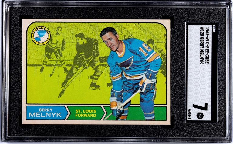 Gerry Melnyk 1968-69 O-Pee-Chee NHL Card #120- SGC Graded 7 NM - St Louis  Blues
