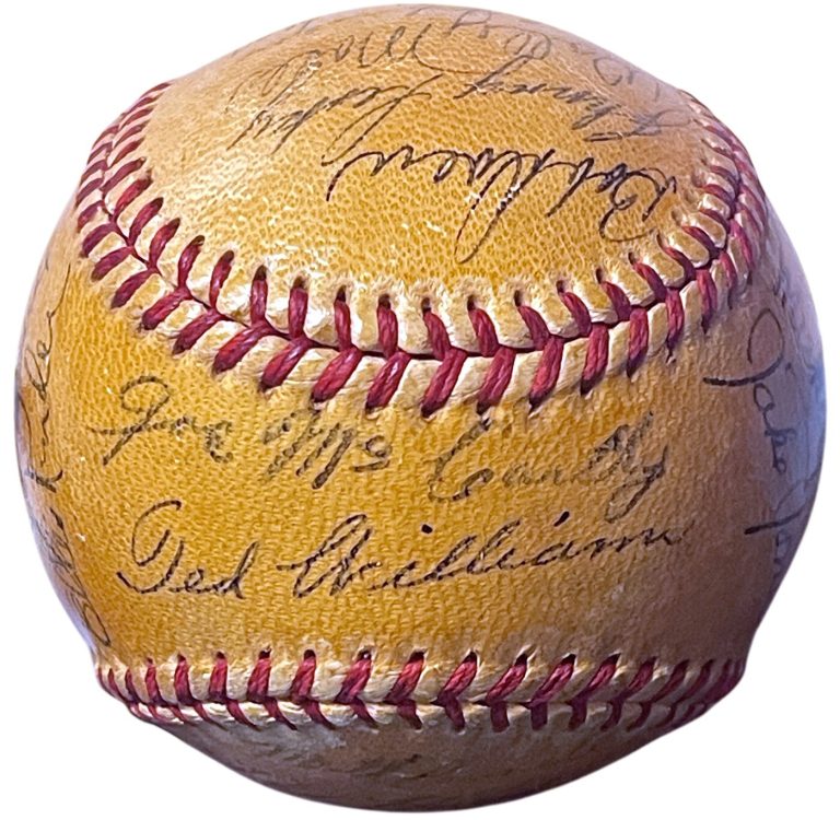 1948 Boston Red Sox Team Signed Reach ROAL Baseball 23Sig Moses/Goodman/Mele COA