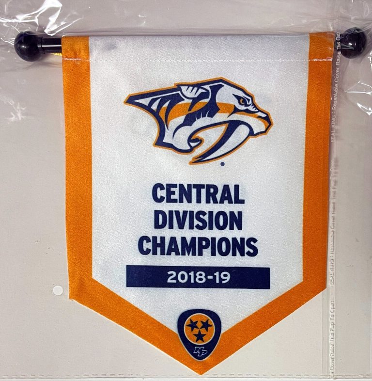 Nashville Predators 2018-19 Central Division Champions Mini Banner NHL Hockey