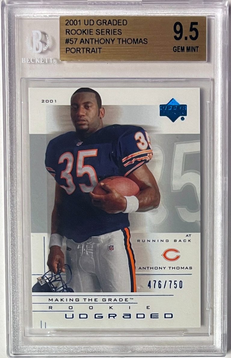 Anthony Thomas 2001 Upper Deck Rookie Series Card (RC) - BGS Graded 9.5 Gem Mint