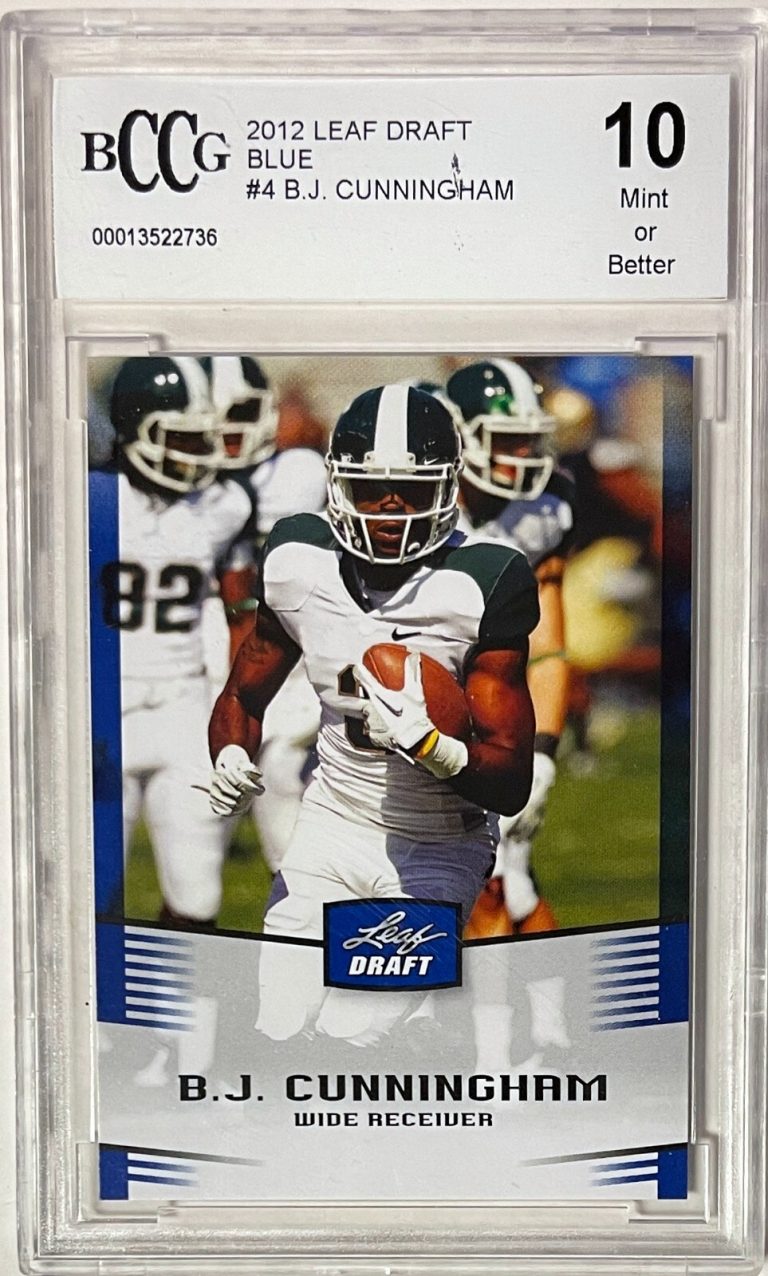 BJ/B.J. Cunningham 2012 Leaf Draft Blue Rookie Card #4- BCCG Graded 10 Mint