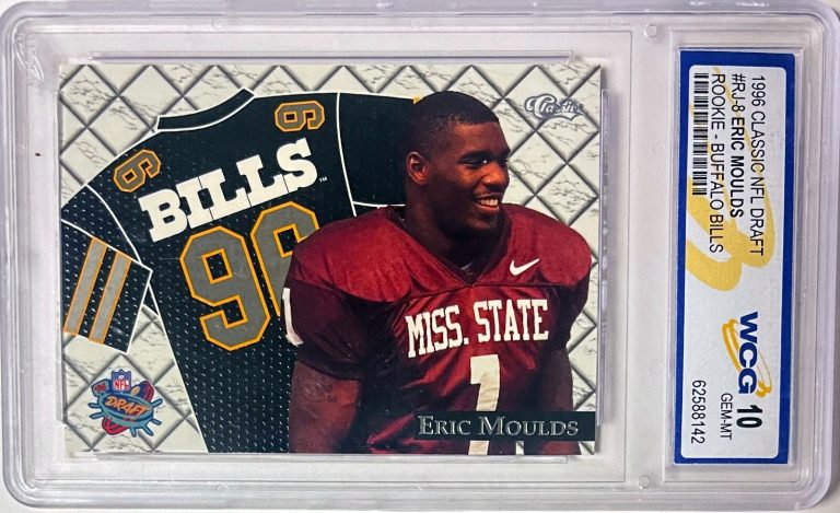 Eric Moulds 1996 Classic NFL Draft Rookie Card (RC) #RJ-8-WCG Graded 10 Gem