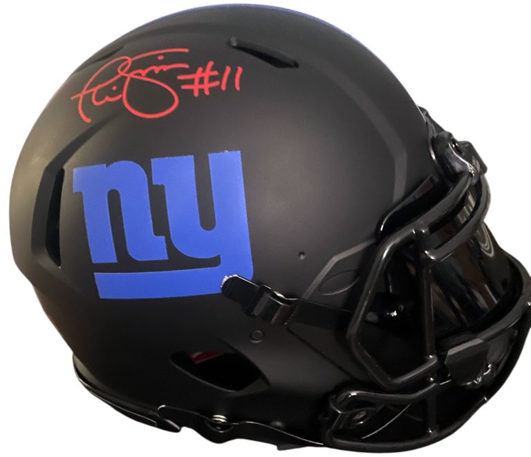 Phil Simms signed New York Giants Speed NFL FS Lunar Authentic Helmet- Fanatics