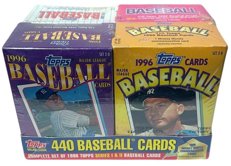 1996 Topps Baseball Cereal 4 Box Set- Series 1 & 2– FACTORY SEALED/Mickey Mantle