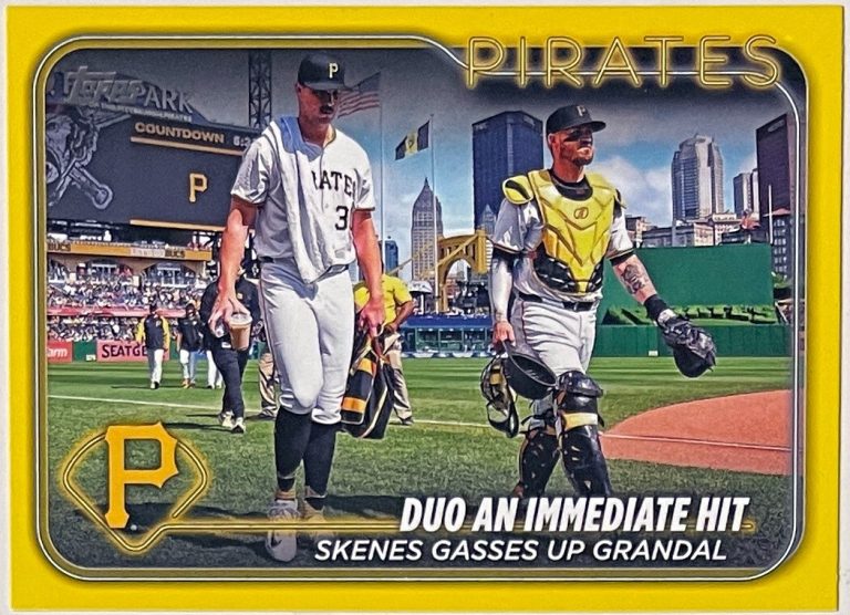 Paul Skenes 2024 Topps Update Series Gasses Up Rookie Card #US160 w/Grandal
