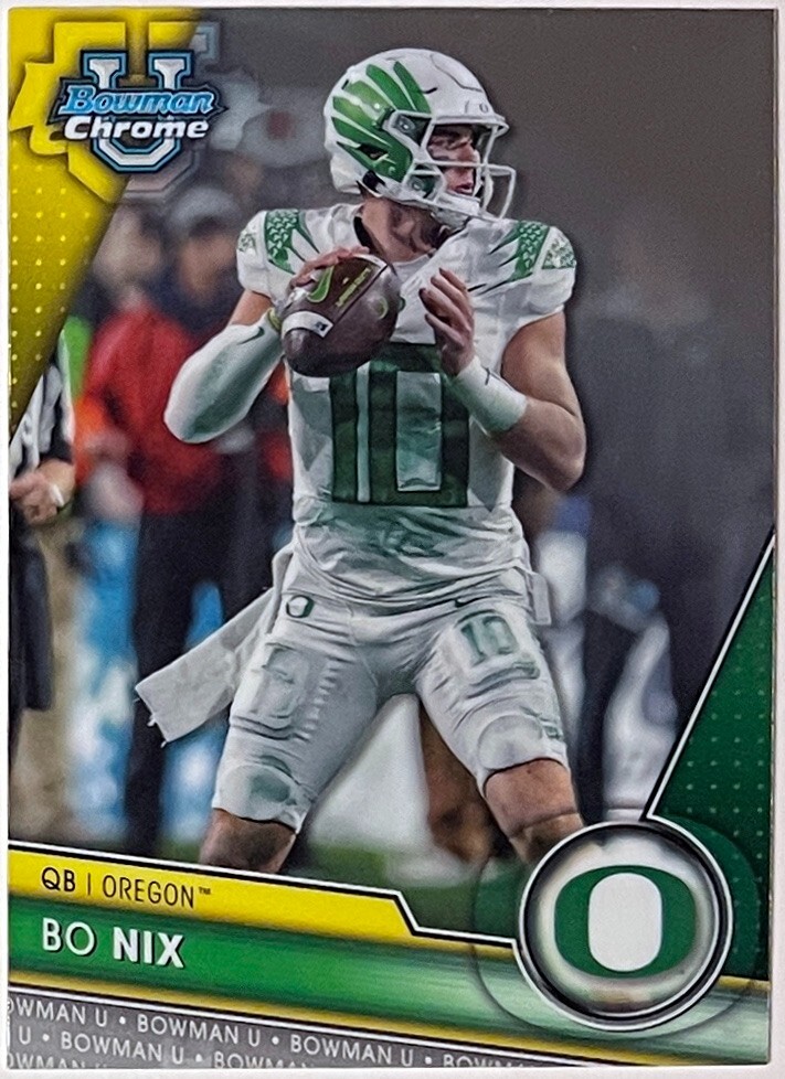 Bo Nix 2023 Bowman U Chrome Rookie Card (RC) #159 Oregon Ducks/Denver Broncos