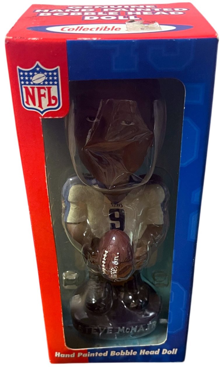 Steve McNair Tennessee Titans QB Club Bobble Head Bobble Dobbles Hand Painted 7