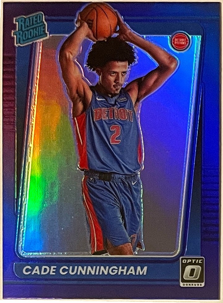 Cade Cunningham 2021-22 Panini Donruss Optic Purple Prizm Rookie Card (RC) #161