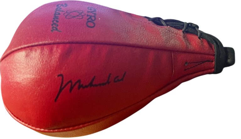 Muhammad Ali Signed Everlast Red Gyro Leather Boxing Speed Bag – BECKETT/COA