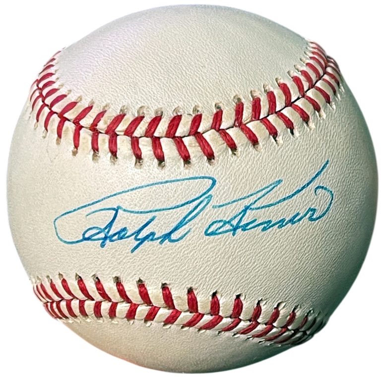 Ralph Kiner signed RONL Official National League Baseball minor tone - COA (HOF)