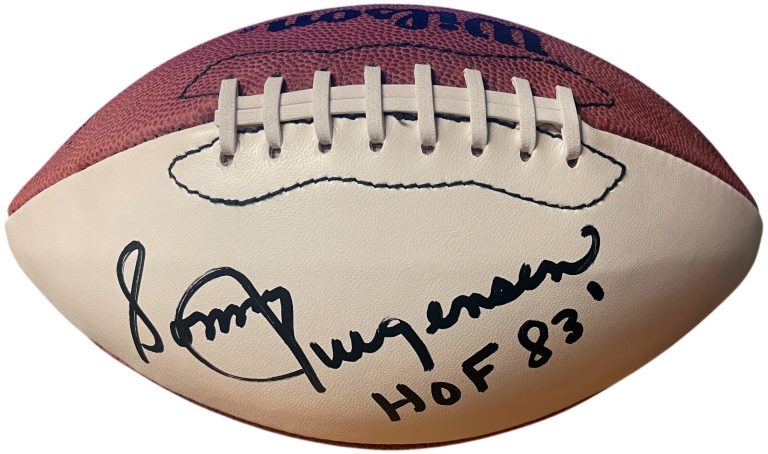 Sonny Jurgensen signed Official Wilson NFL WP Leather Football HOF ’83–  Beckett