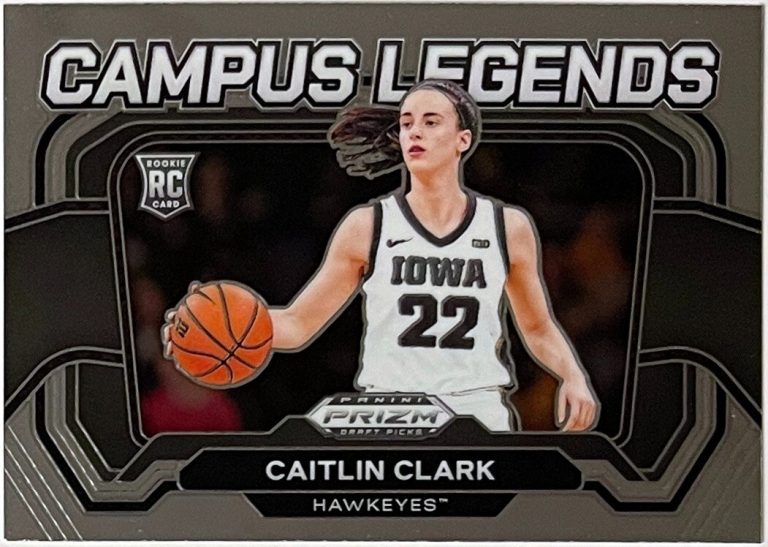 Caitlin Clark 2024 Panini Prizm Draft Picks Campus Legends Card RC #5 Iowa Fever