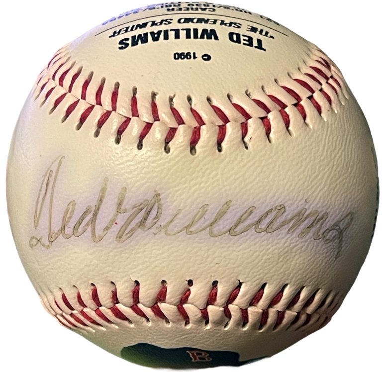 Ted Williams signed Fotoball USA MLB Baseball /1000 Lt  Sig - COA  Red Sox/HOF