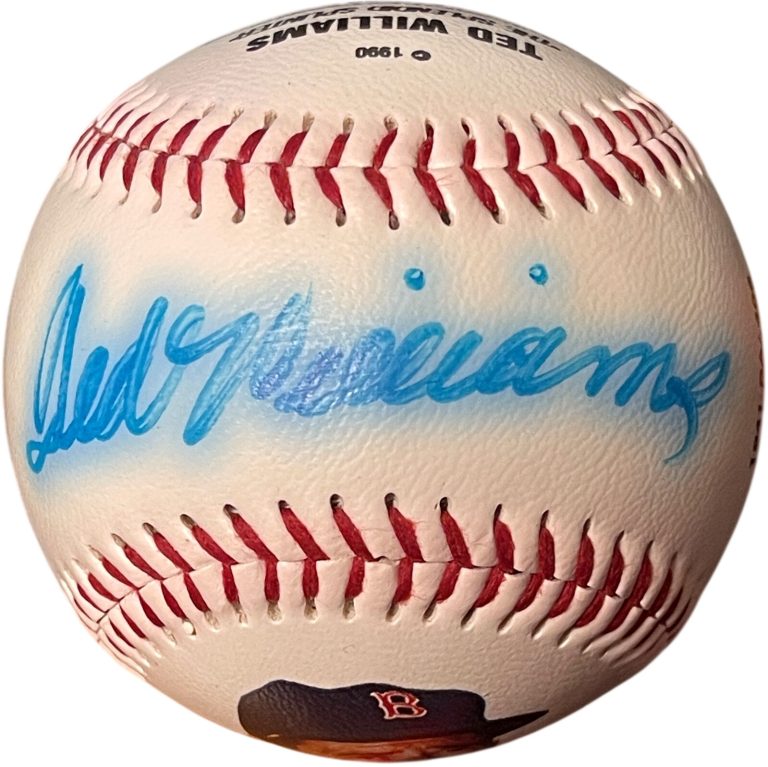 Ted Williams signed Fotoball USA MLB Baseball /1000 bleed - COA  Red Sox/HOF