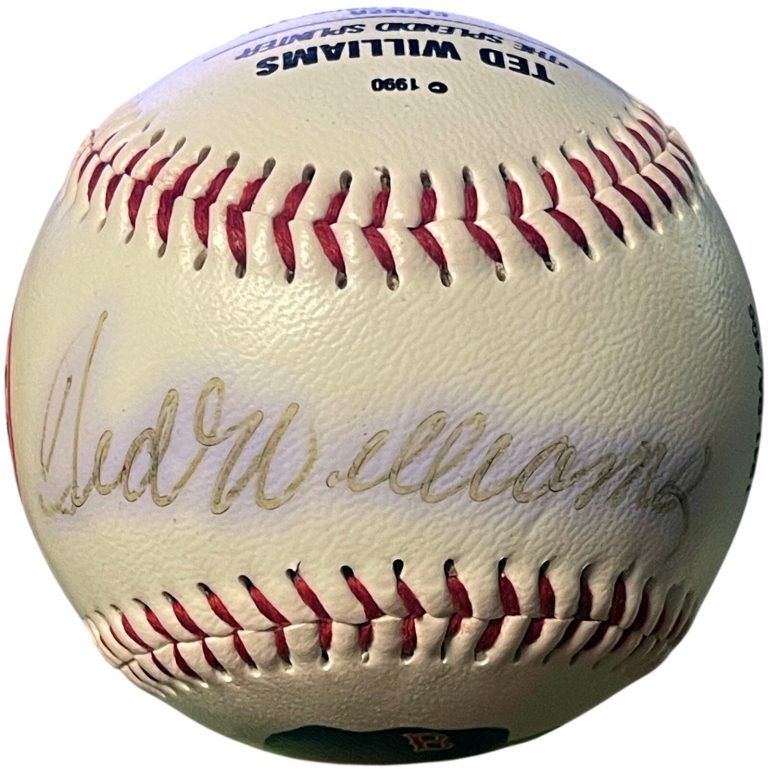 Ted Williams signed Fotoball USA MLB Baseball /1000 Lt  Sig - COA  Red Sox/HOF