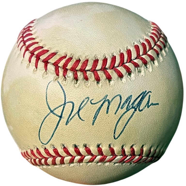 Joe Morgan signed Official Rawlings RONL National League Baseball toned -COA/HOF