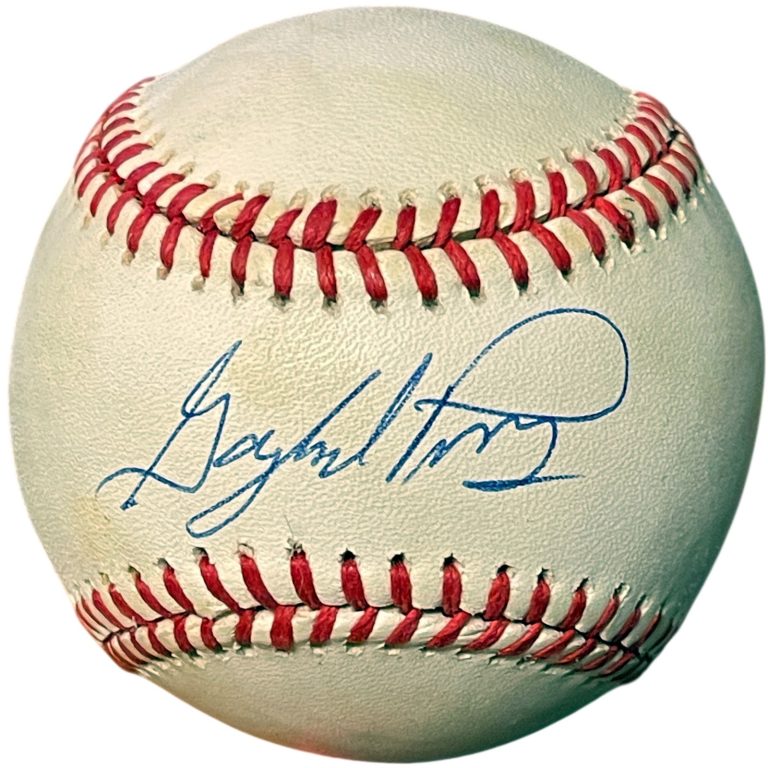 Gaylord Perry signed Official Rawlings RONL National League Baseball toned- COA