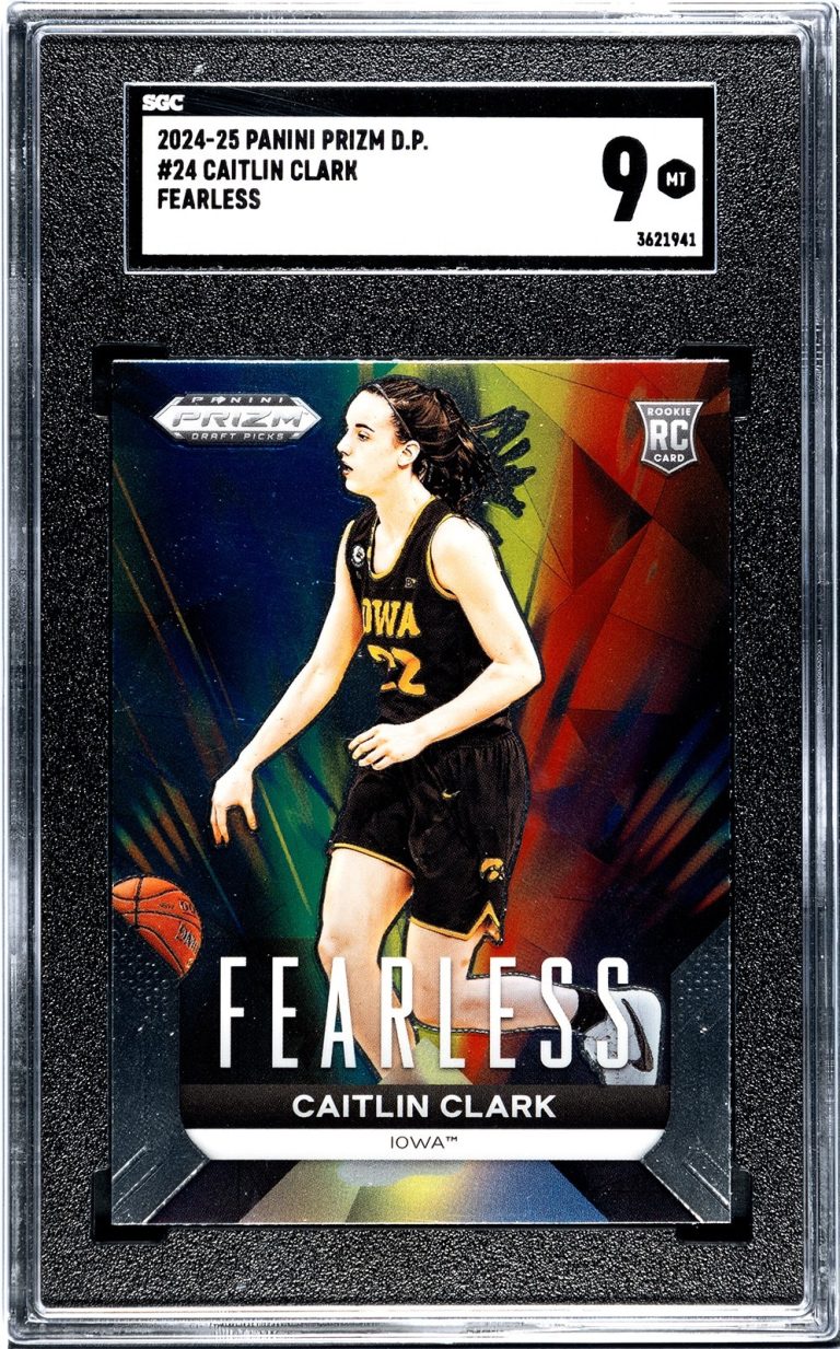 Caitlin Clark 2024-25 Panini Prizm DP Fearless RC Card #224- SGC Graded 9 Mint
