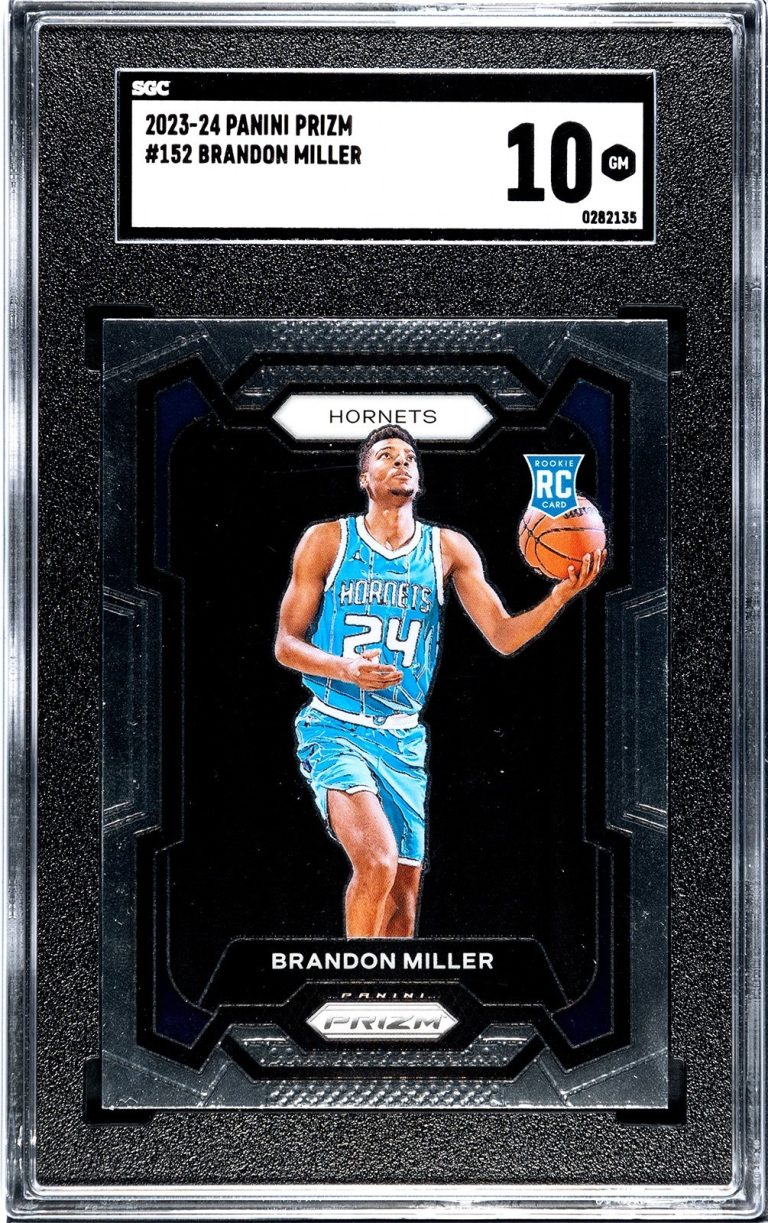 Brandon Miller 2023-24 Panini Prizm Rookie Card (RC) #152- SGC Graded 10 Gem MT
