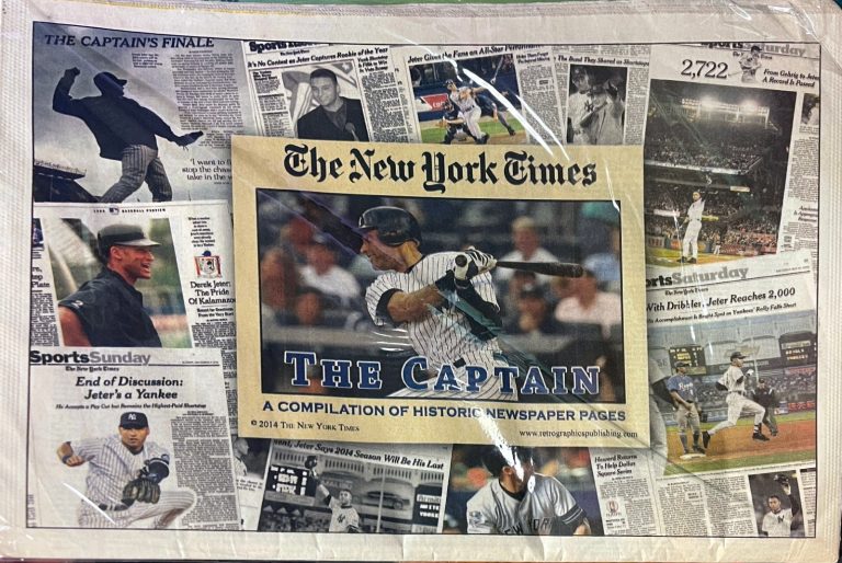 2014 The New York Times Derek Jeter Compilation of Historic Newspaper Pages