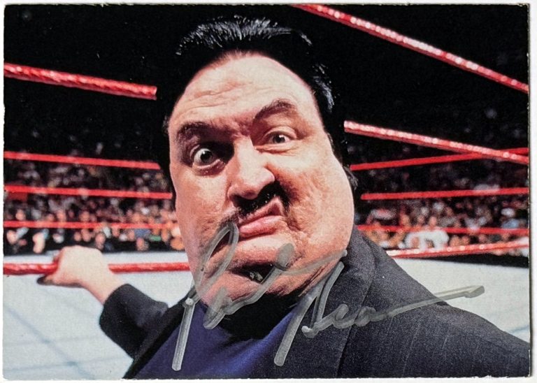 Paul Bearer signed 1999 Comic Images WWF SmackDown On Card Auto #38- COA (WWE)