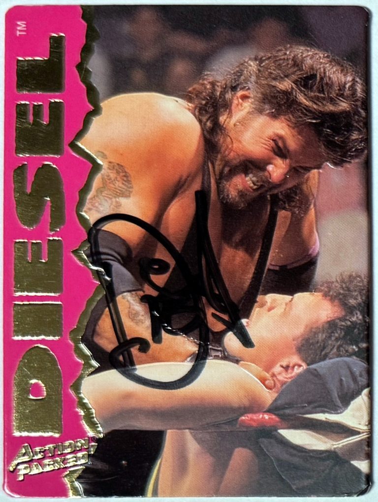 Diesel (Kevin Nash) Signed 1995 Action Packed WWF Gold Foil  On Card RC #21-COA