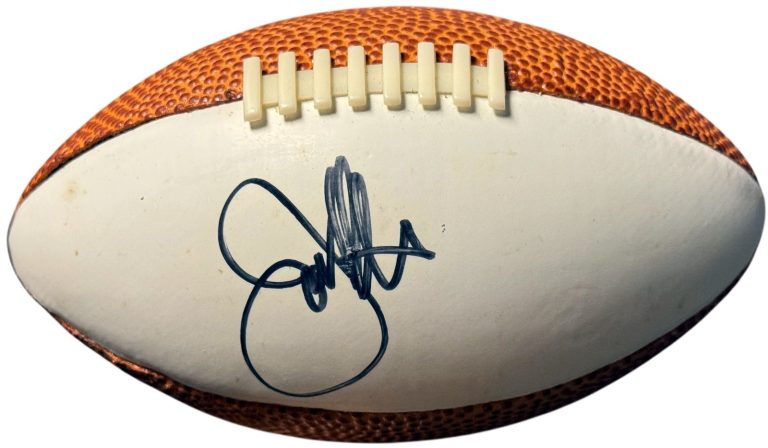 Joe Gibbs signed Mini Football (5.5 inch) imperfect- COA (Washington/COACH/HOF)