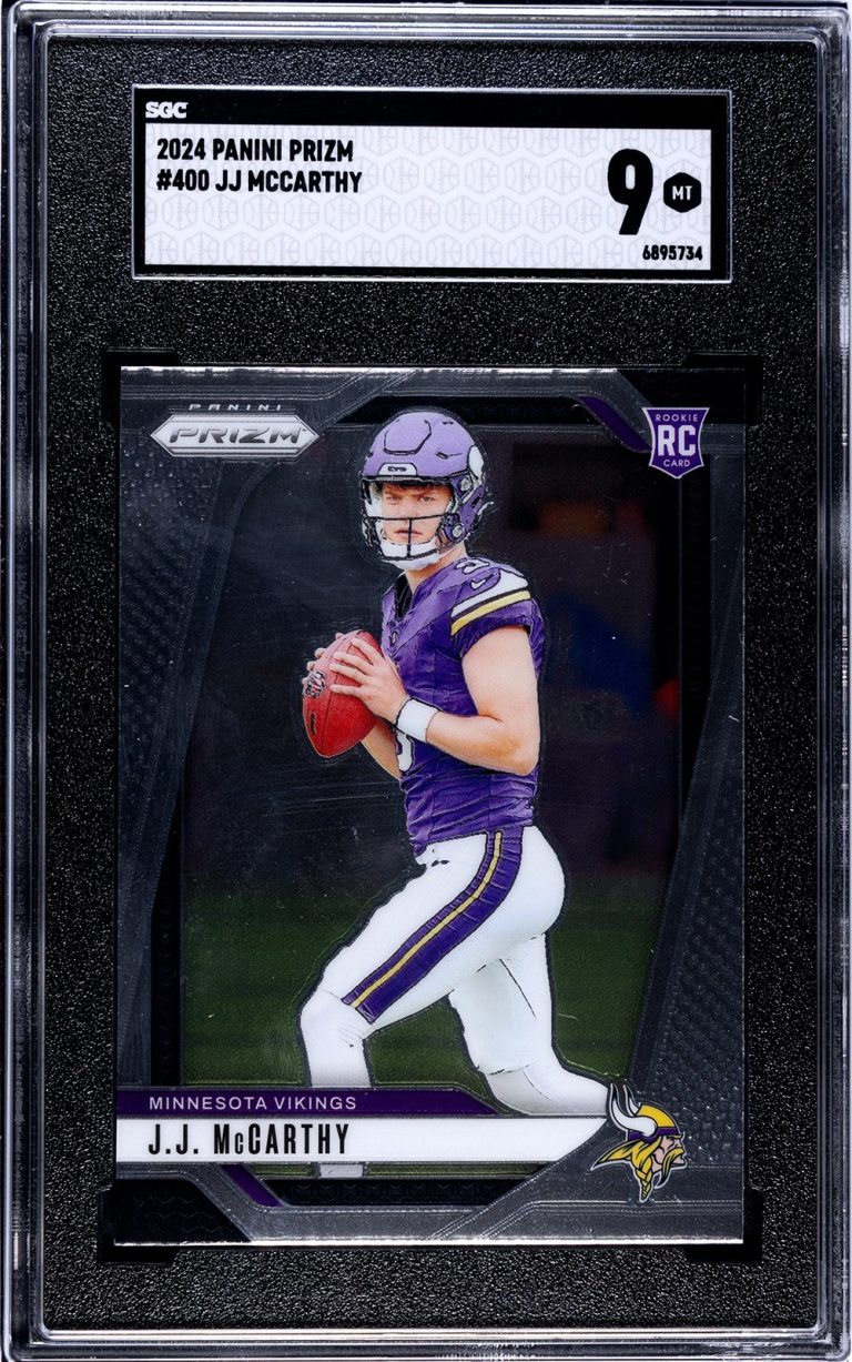 JJ (J.J) McCarthy 2024 Panini Prizm Rookie (Card RC) #400- SGC Graded 9 Mint