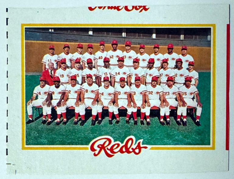 Cincinnati Reds Team 1978 Topps Uncut Partial Panel Card #526 (Big Red Machine)