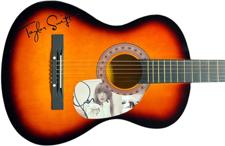 Taylor Swift signed Tortured Poets Pick Guard Cut  38