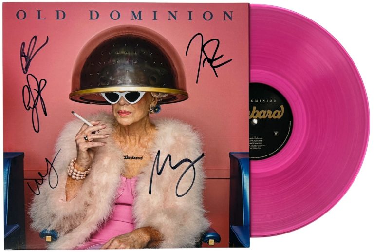 Old Dominion Band Signed 2025 Barbara Album Blush Pink Vinyl Record LP 5 SIG COA