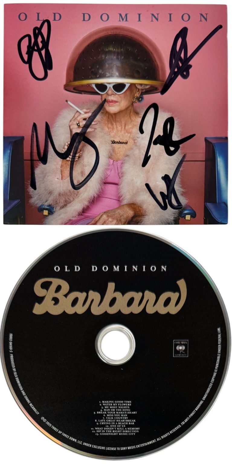 Old Dominion Band Signed 2025 Barbara Album Cover Booklet CD & Case -5 SIG – COA