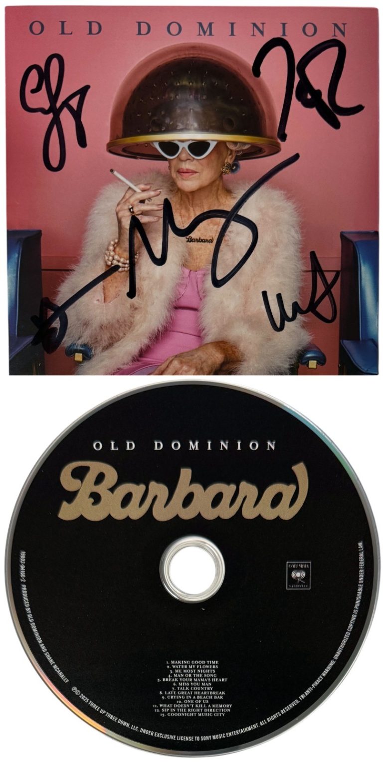 Old Dominion Band Signed 2025 Barbara Album Cover Booklet CD & Case -5 SIG – COA