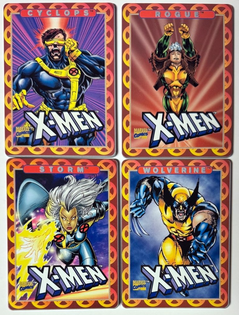 1996 Marvel X-Men - 4 Team Metal Set All-Metal Collector’s Cards Storm/Cyclops