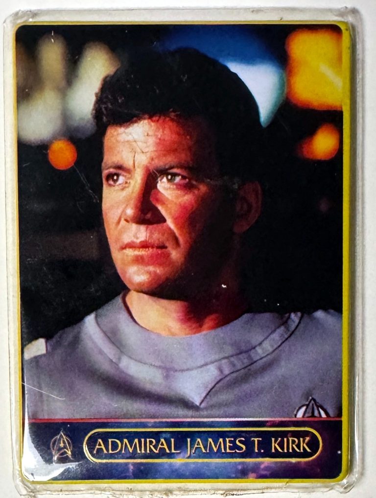 1997 STAR TREK Admiral James T. Kirk Metal Card #2 Metallic Impressions-Sealed